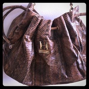Halston Heritage Real Snake Skin Shoulder Bag